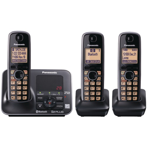  Panasonic KX-TG7623B DECT 6.0 Link-to-Cell via Bluetooth Cordless Phone